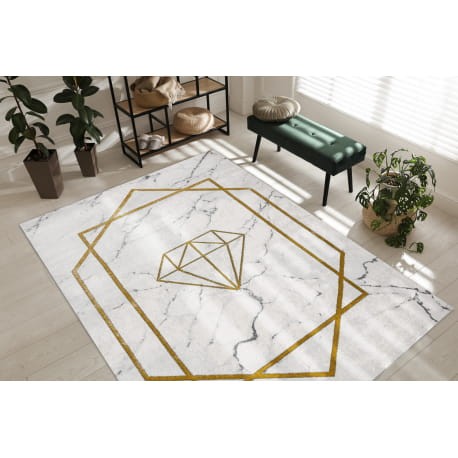 Dywan marmur ze złotym diament