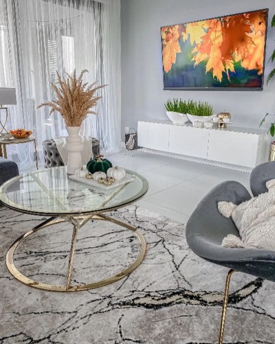 Nowoczesny dywan marmurkowy szary beżowy