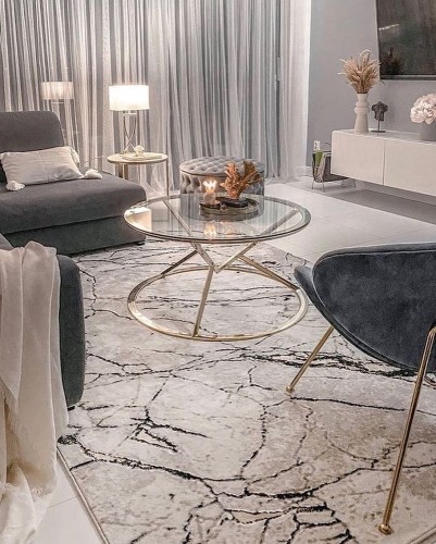 Dywan marmur szary beżowy