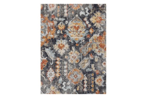 Dywan zewnętrzny orientalny w stylu vintage MUNDO E0671 czarny z żółtym