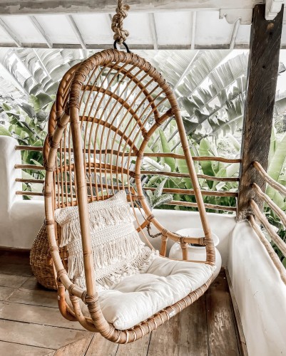 Fotel wiszący rattanowy BOHO MAGGIE