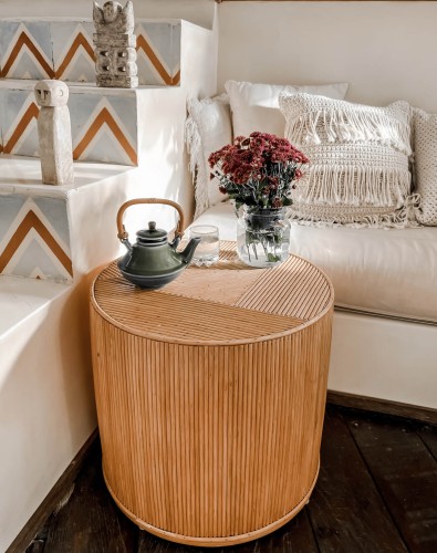 Stolik kawowy rattanowy do ogrodu JONAS