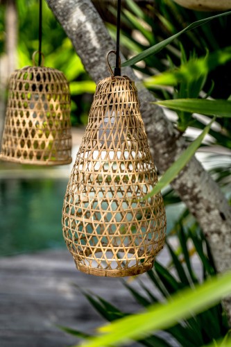 Lampy wiszące boho komplet