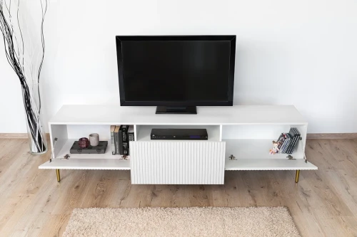Szafka rtv biała 200 cm