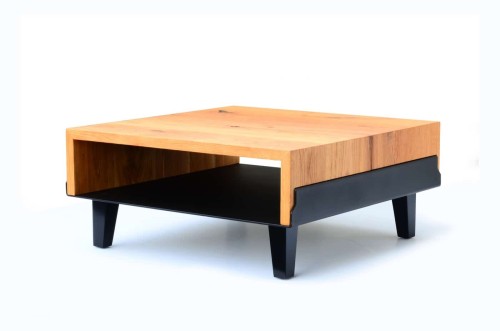 Loftowy Stolik kawowy drewniany rozsuwany