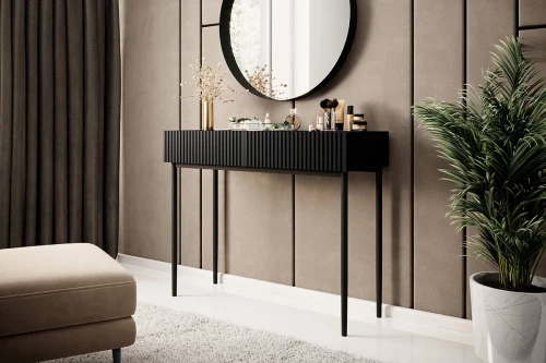 Czarna konsola do przedpokoju NINA