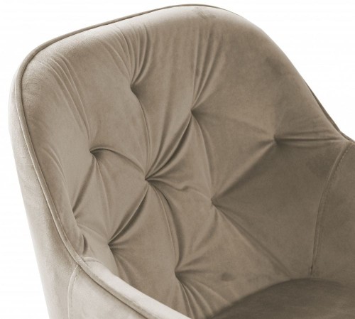 KRZESŁO TAPICEROWANE LORRAIN VELVET Beżowe