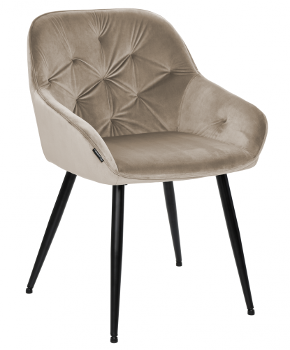 KRZESŁO TAPICEROWANE LORRAIN VELVET Beżowe
