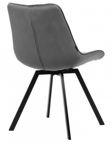 Krzesło obrotowe tapicerowane Lorenzo velvet szare