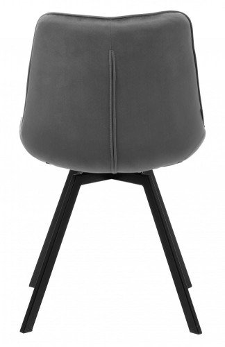 Krzesło obrotowe tapicerowane Lorenzo velvet szare