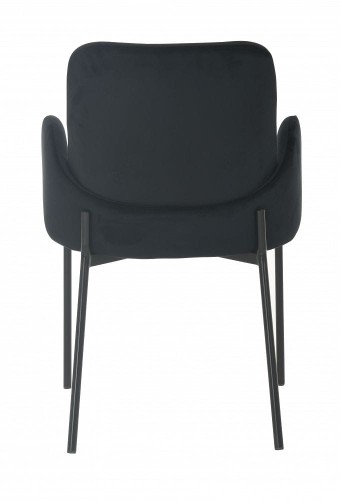 Krzesło tapicerowane nowoczesne Gardenia velvet czarne