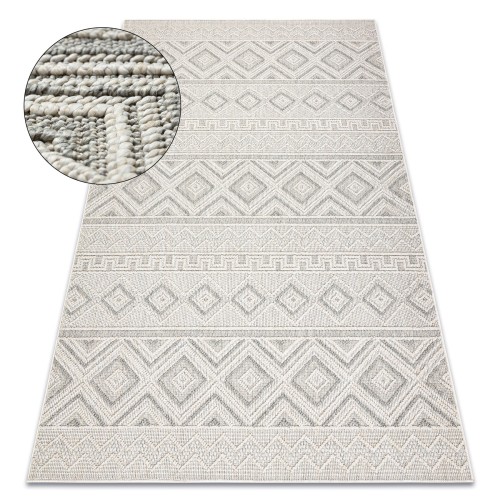 Dywan sznurkowy szary boho romby Jersey 19234