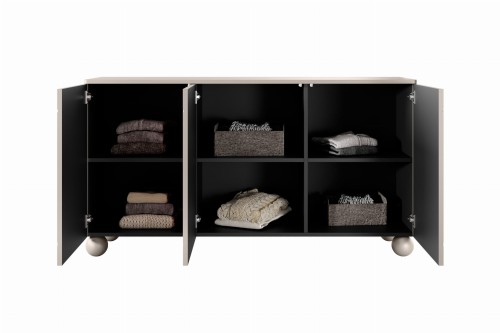 Komoda beżowa 150 cm na kulach SORELLA