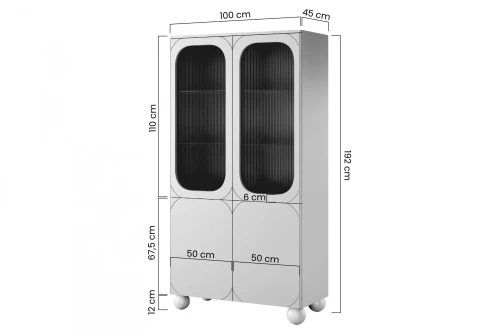 Wymiary witryny do salonu Sorella