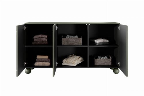 Komoda trzydrzwiowa 150 cm oliwkowa SORELLA