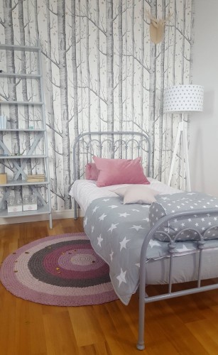 Łóżko metalowe dla dziewczynki Wave 90x200, 120x200,140x200 cm