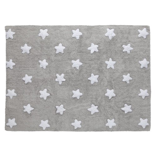  Dywan do prania w pralce, dla dzieci Grey Stars White LORENA CANALS