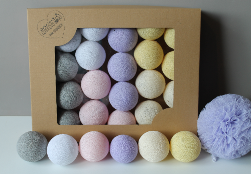 COTTON BALLS LILA PASTEL